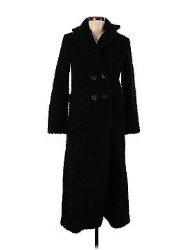 Emporio Armani Black Bouclé Wool Coat (view 1)