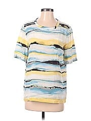 St. John Short Sleeve Silk Top