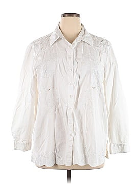 220 Hickory 3/4 Sleeve Button-Down Shirt (view 1)
