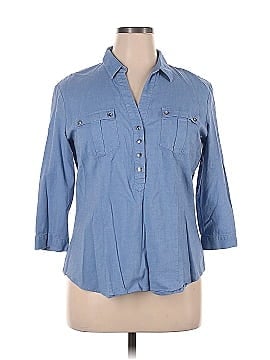 7th Avenue Design Studio New York & Company 3/4 Sleeve Button-Down Shirt (view 1)