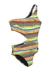 Solid & Striped One Piece Swimsuit