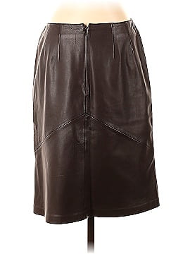 Vakko Sport Leather Skirt (view 2)
