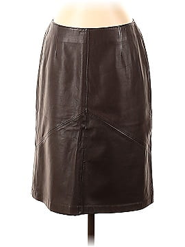 Vakko Sport Leather Skirt (view 1)
