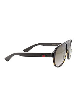 Gucci Dark Havana Pilot Sunglasses (view 1)