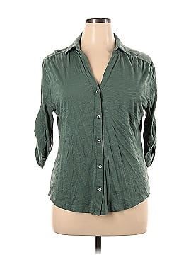 Ann Taylor LOFT 3/4 Sleeve Button-Down Shirt (view 1)