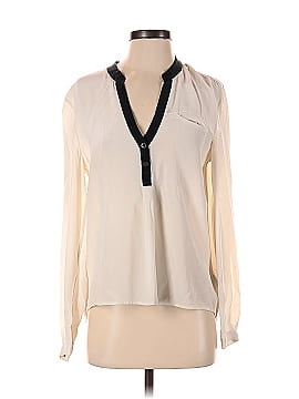 7 For All Mankind Long Sleeve Silk Top (view 1)