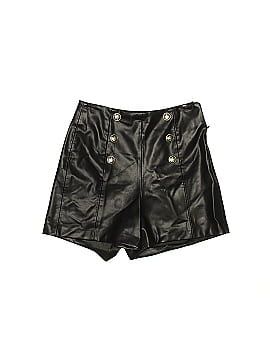 Zara Faux Leather Shorts (view 1)