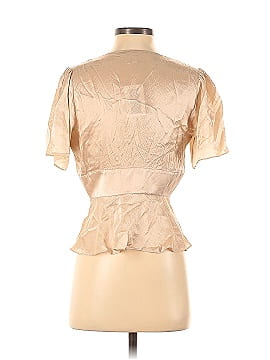 Intermix Short Sleeve Silk Top (view 2)