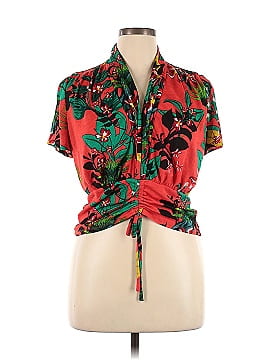 INC International Concepts Short Sleeve Blouse (view 1)