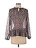 Scotch & Soda 100% Polyester Burgundy Long Sleeve Blouse Size P (petite) - photo 1