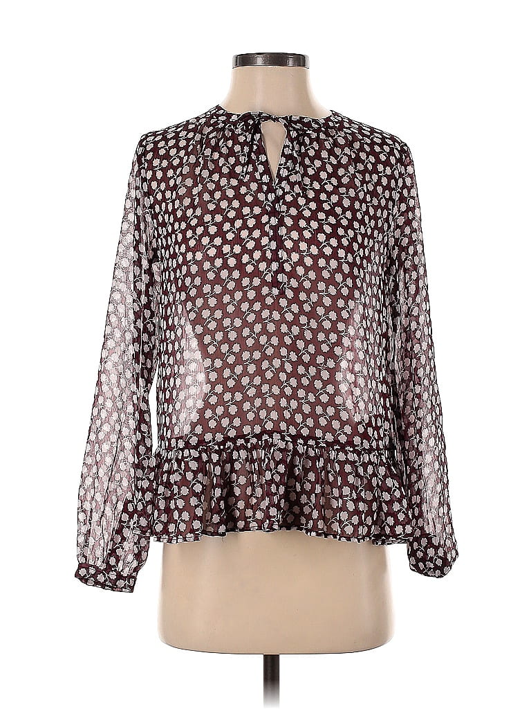 Scotch & Soda 100% Polyester Burgundy Long Sleeve Blouse Size P (petite) - photo 1