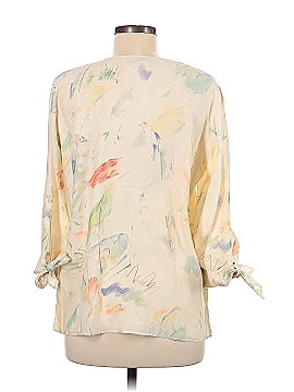 Lafayette 148 New York 3/4 Sleeve Silk Top (view 2)