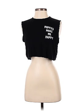 Puppies Make Me Happy Sleeveless T-Shirt (view 1)