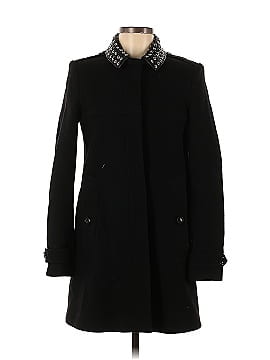 Burberry Brit Wool Coat With Studded Leather Collar (view 1)