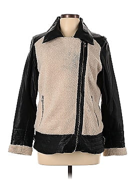 Slate & Willow Faux Sherpa Aviator Jacket (view 1)