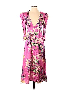 PatBO Pink Floral Puff Sleeve Dress (view 1)