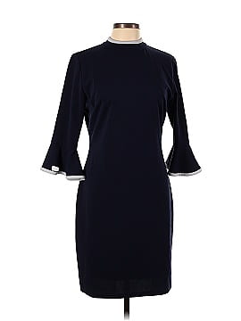 Alexia Admor Navy Tipped Mock Neck Dress (view 1)