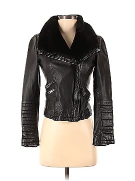 Slate & Willow Faux Fur Lapel Leather Jacket (view 1)
