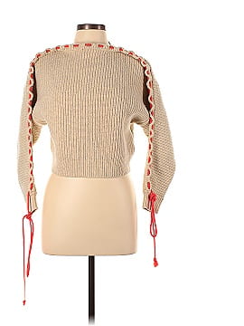 Victoria Beckham Cord Gathered Oversized Sweater (view 1)