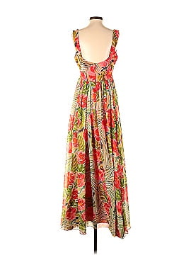 Badgley Mischka Green Floral Maxi Gown (view 2)