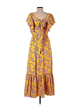 Sachin + Babi Yellow Flutter Sleeve Floral Dress (view 2)