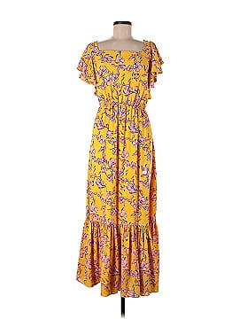 Sachin + Babi Yellow Flutter Sleeve Floral Dress (view 1)