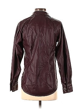 Rebecca Taylor Faux Leather Button Down (view 2)