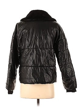 Samantha Sipos Black Faux Leather Puffer (view 2)