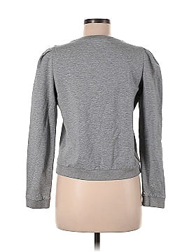 Adam Lippes Collective Grey Puff Sleeve Sweatshirt (view 2)