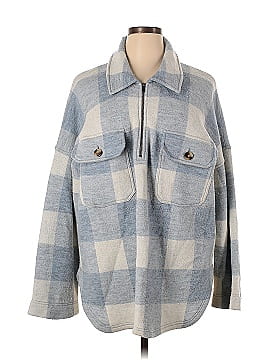 Madewell Plaid Half Zip Sweater (view 1)