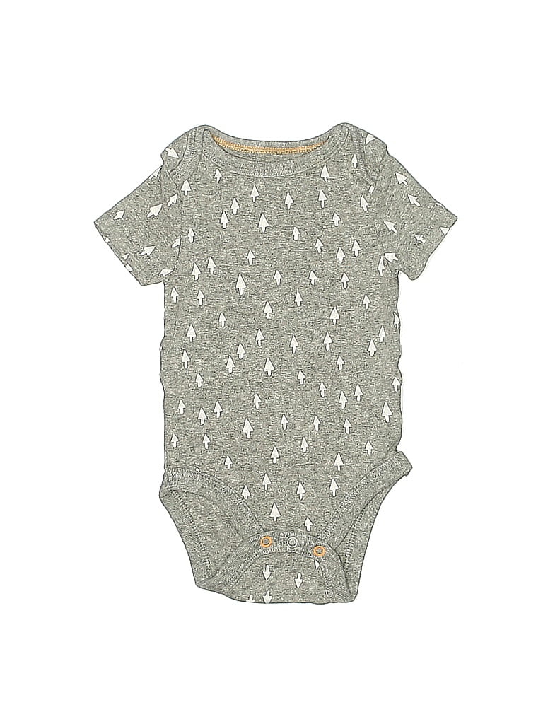 Pre-owned Cloud Island Babies' Short Sleeve Onesie In Gray