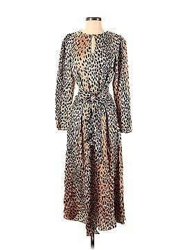 Rebecca Taylor Long Sleeve Leopard Tie Dress (view 1)