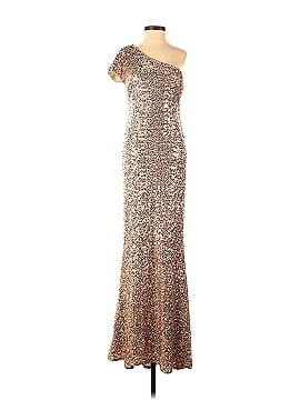 Badgley Mischka Blush Sequin Gown (view 1)