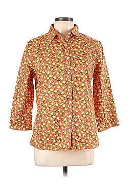 Lands' End 3/4 Sleeve Button-Down Shirt (view 1)