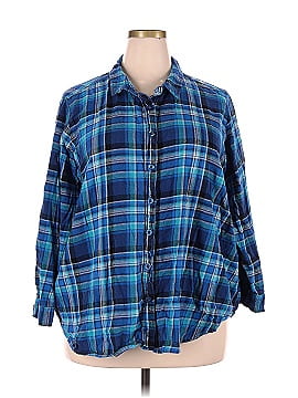 Woman Within Long Sleeve Button-Down Shirt (view 1)