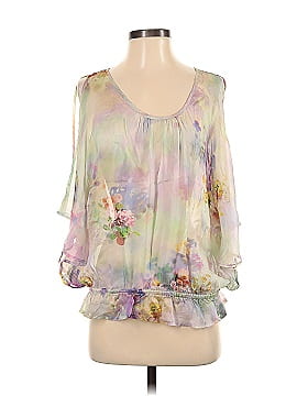 Da-Nang Short Sleeve Silk Top (view 1)