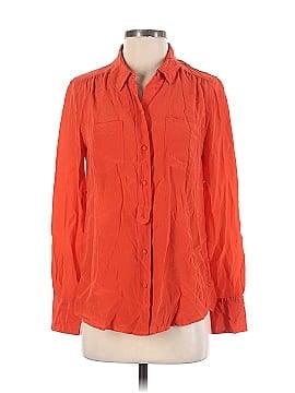 J.Crew Factory Store Long Sleeve Silk Top (view 1)