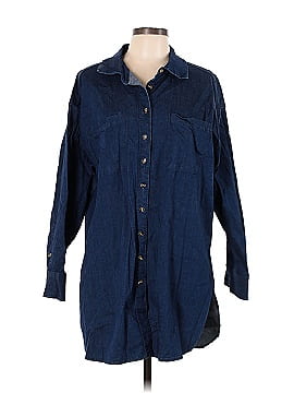 Universal Standard 3/4 Sleeve Button-Down Shirt (view 1)