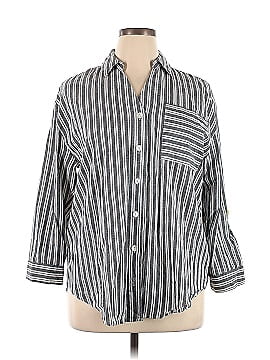 Club Z Collection 3/4 Sleeve Button-Down Shirt (view 1)