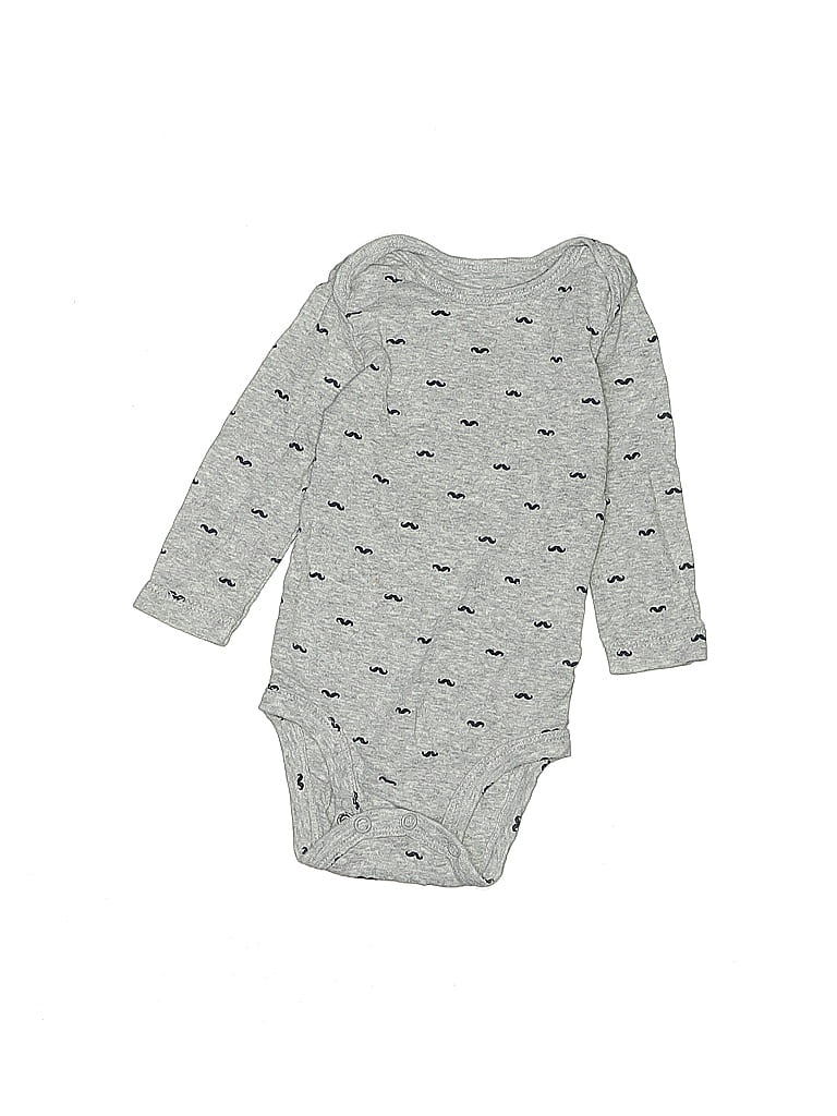Click to view more detailed imagery on our partner's website Pre-owned Carter's Babies' Long Sleeve Onesie In Gray