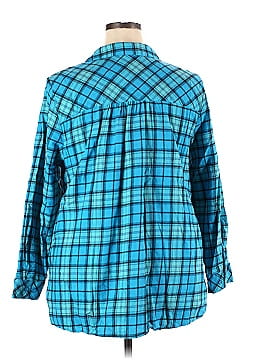 Woman Within Long Sleeve Button-Down Shirt (view 2)