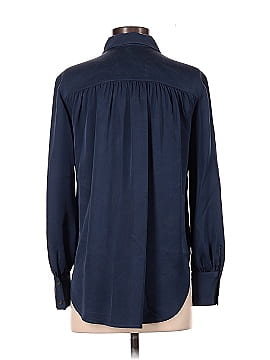 Theory Long Sleeve Silk Top (view 2)