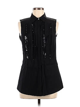 Lafayette 148 New York Sleeveless Button-Down Shirt (view 1)