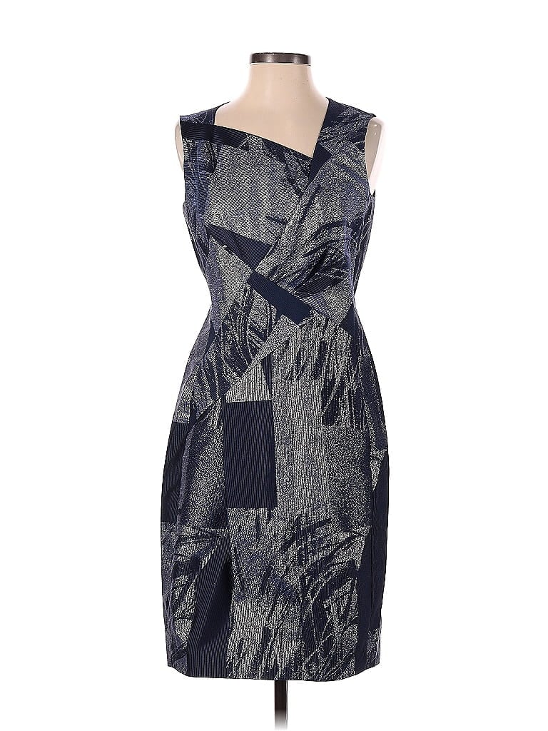 Pre-owned Lafayette 148 Cocktail Dress In Gray