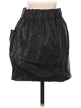 Zara Basic Faux Leather Skirt (view 2)