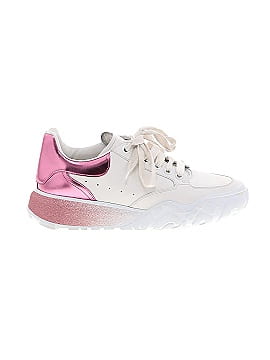 Alexander McQueen Leather Metallic Court Low Sneakers (view 1)