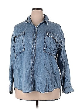 American Eagle Outfitters Long Sleeve Button-Down Shirt (view 1)