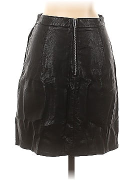 Zara Basic Faux Leather Skirt (view 2)