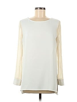 Theory Long Sleeve Silk Top (view 1)