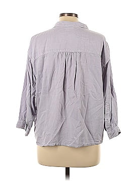 &Denim by H&M 3/4 Sleeve Button-Down Shirt (view 2)